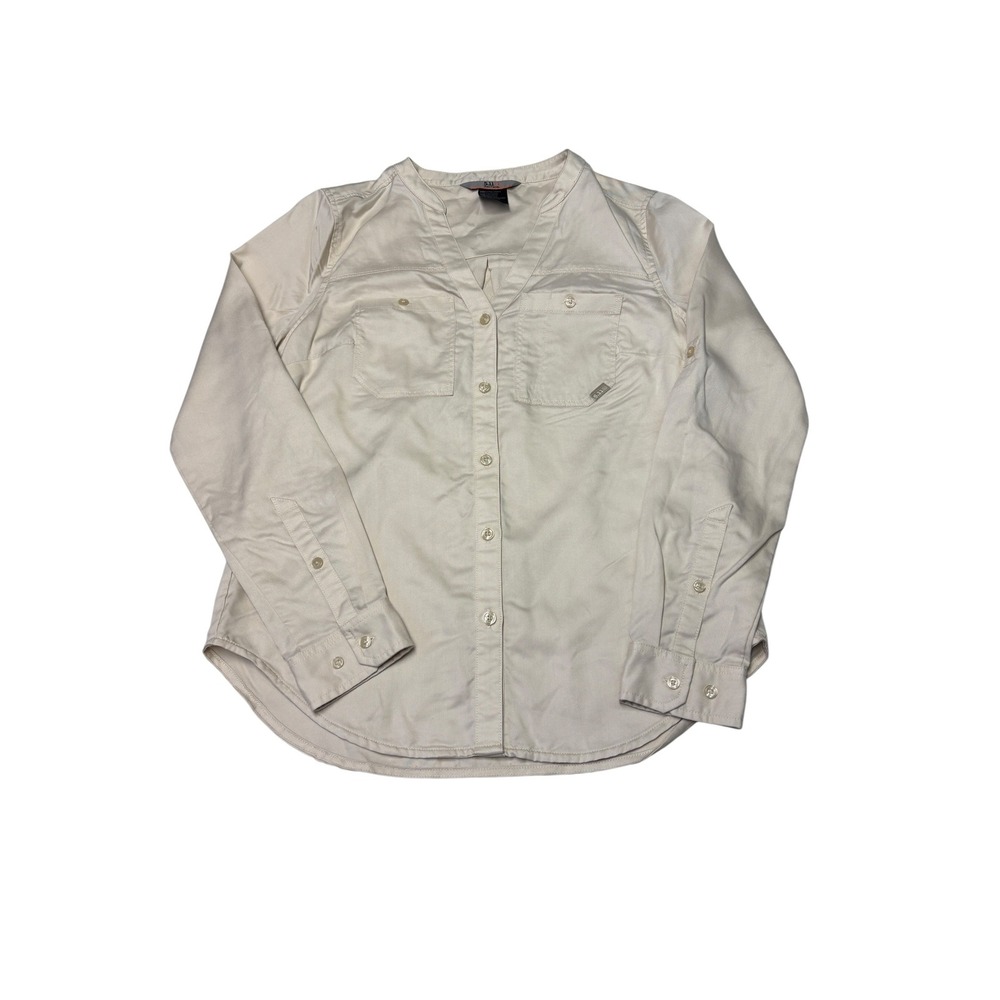 5.11 Tactical Womens Lyocell Tencel Button Down Shirt Tan XS 62380-3